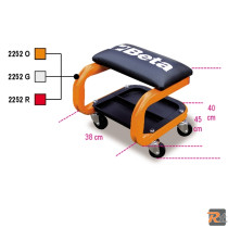 2252 - SEGGIOLINO CON ROTELLE - ARANCIONE - BETA UTENSILI