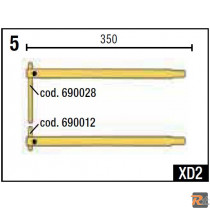 XD2 BRACCI DIRITTI L=350 + ELETTRODI - cod. 803017 - TELWIN