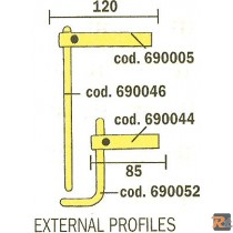 XA3 BRACCI + ELETTR. PER PROFILI ESTERNI cod. 803158 - TELWIN