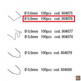 CONFEZIONE 100 GRAFFETTE D. 0,8mm - cod. 804076 - TELWIN