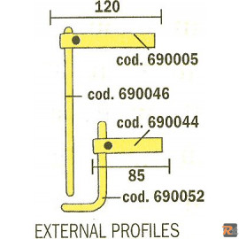 XA3 BRACCI + ELETTR. PER PROFILI ESTERNI cod. 803158 - TELWIN