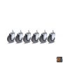 3002/RLS - 6 RUOTE DI RICAMBIO PER LETTINO SOTTOMACCHINA 3002 BETA UTENSILI 030020501