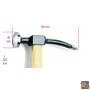 1345 - MARTELLO CON TESTA TONDA CONVESSA E PENNA MANICO IN LEGNO BETA UTENSILI 013450010