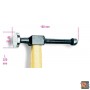 1351 - MARTELLO CON TESTA TONDA PIANA E PENNA SFERICA, MANICO IN LEGNO BETA UTENSILI 013510010